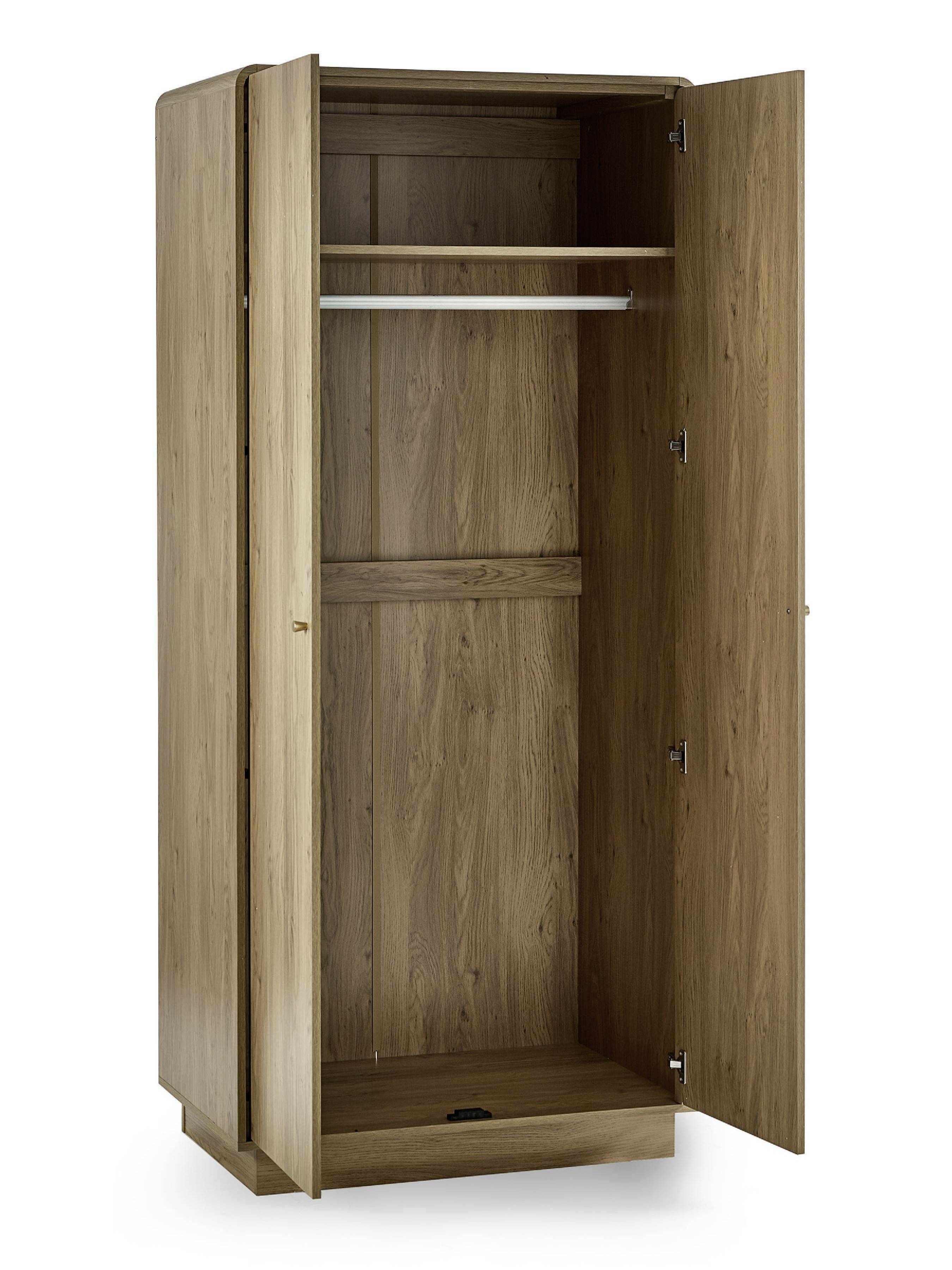 Boswell Oak Wood Double Wardrobe